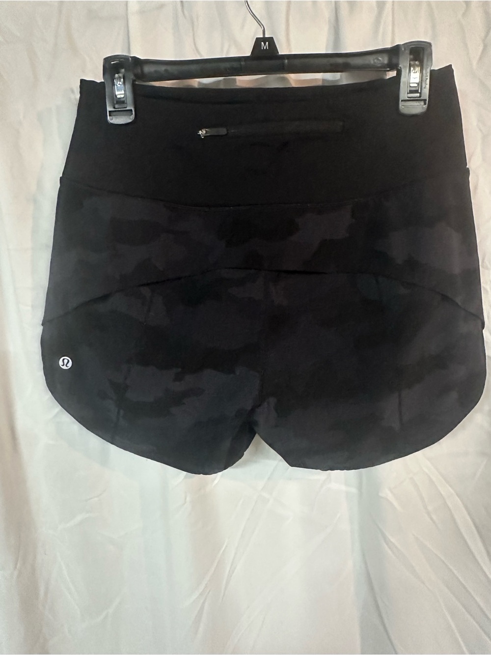 lululemon athletica Women's Black Camo Run Shorts - Picture 2 of 4